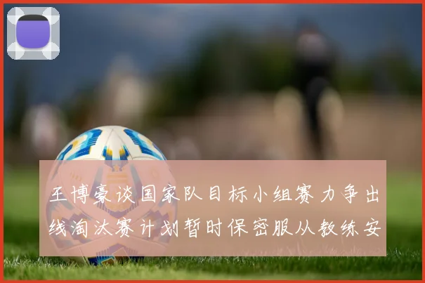 王博豪谈国家队目标小组赛力争出线淘汰赛计划暂时保密服从教练安排